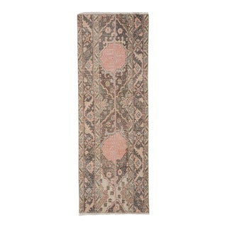 Vintage Hand Knotted Turkish Small Rug 1'10" X 5'1" For Sale