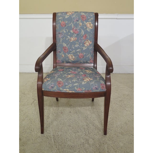 1990s Vintage Henredon Oak Sleigh Back Dining Room Chairs ...