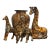 ​Vintage La Vie 4-Piece Safari Print Ceramic Ensemble – Vase & Giraffe Trio For Sale