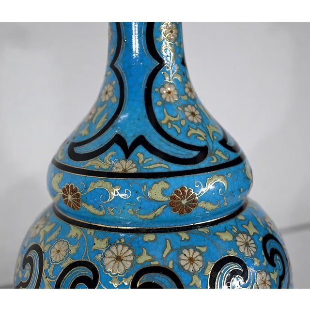 Napoleon III Lamps in Porcelain and Bronze, Set of 2 For Sale - Image 16 of 18