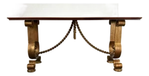1950s French Cooper Gilt Console Tables Murray's Iron Works G. Poillerat Style