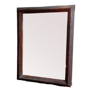 Antique Tramp Art Mirror For Sale