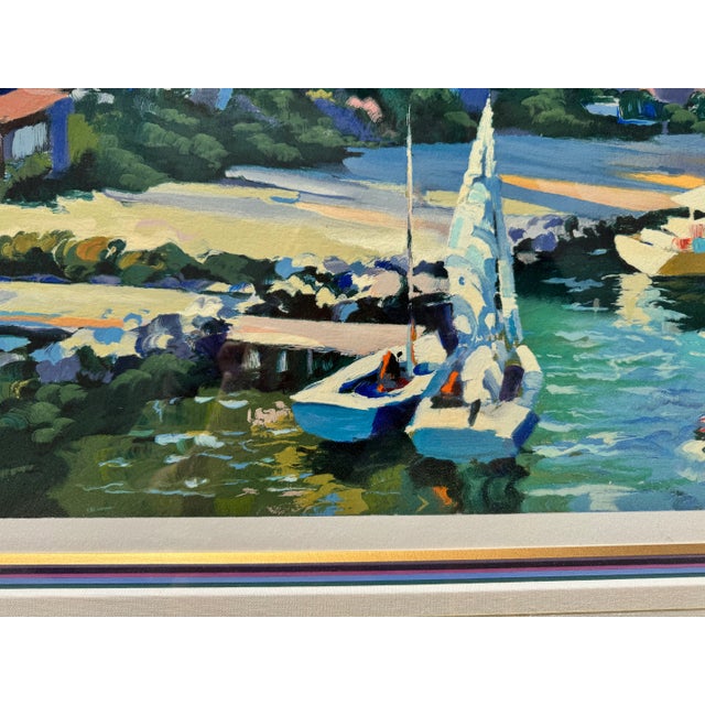 1990s Howard Behrens Sausalito Limited Edition Signed and Numbers Serigraph Print Cxxxix-Clxxv(138/175) For Sale - Image 5 of 9