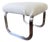 MCM Cantilever Chrome Ottoman Stool by Milo Baughman for Dia For Sale