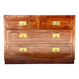 Henredon Four-Drawer Campaign Chest of Drawers For Sale