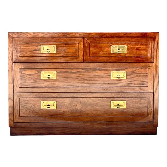 Henredon Four-Drawer Campaign Chest of Drawers For Sale