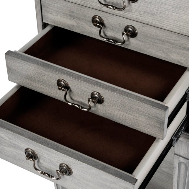 Wood Hardwick 4 Drawer Chest, Gray For Sale - Image 7 of 12