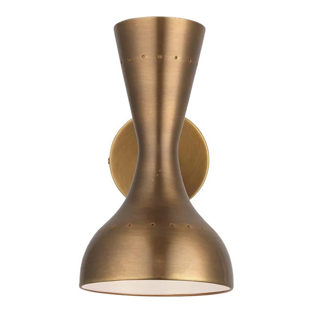 Jamie Young Pisa Wall Sconce in Antique Brass For Sale