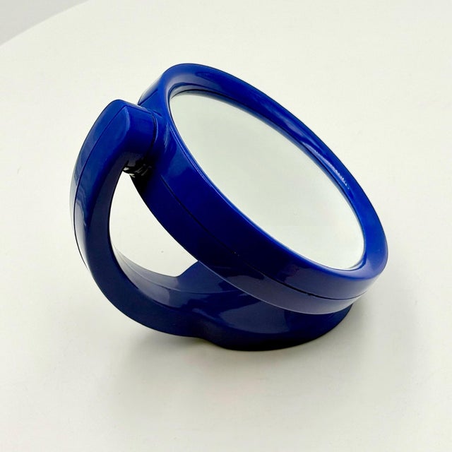 Space Age Rotating Vanity Mirror in Blue, 1970s For Sale - Image 11 of 11