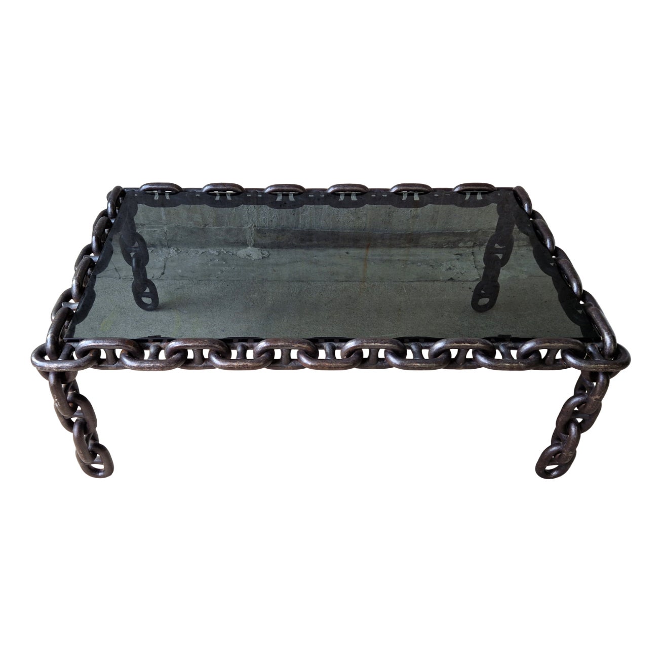 Vintage Brutalist Chain Table, 1970s | Chairish