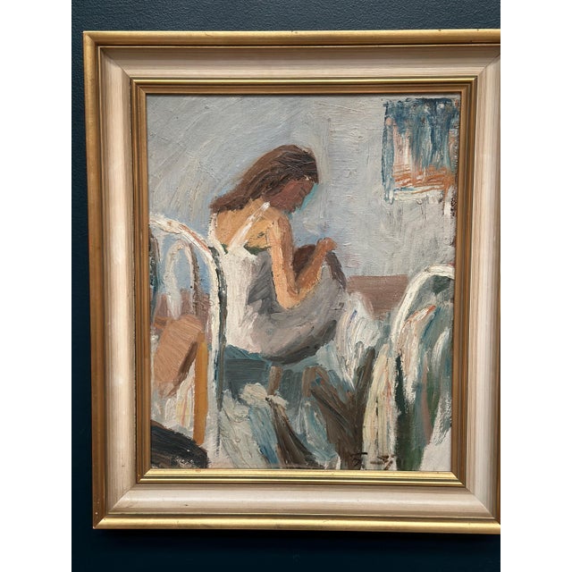 Gustaf Sjöö, Portrait of a Woman, 1950s, Oil on Panel, Framed For Sale - Image 4 of 18