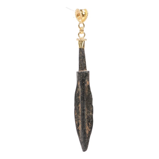 Roman Spear Pendant W 21k Bail For Sale