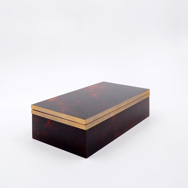 Brown Faux Tortoise Decorative Box from Hermes, 1970s For Sale - Image 8 of 13