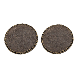 Pair of Vintage Kim Seybert Luxury Hand - Glass Beaded and Gilt Chain Gallery Placemats
