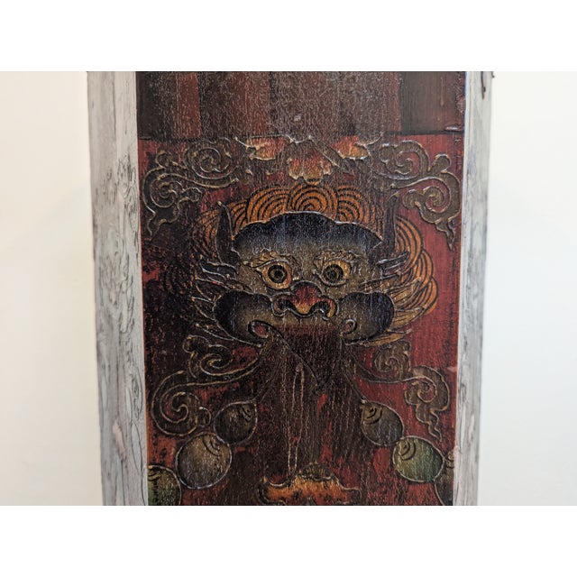 1950s Tibetan Scroll Box For Sale - Image 9 of 15