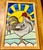 Glass Mid 20th Century Framed Handcrafted Stain Glass Rooster and Vibrant Sunrise For Sale - Image 7 of 11