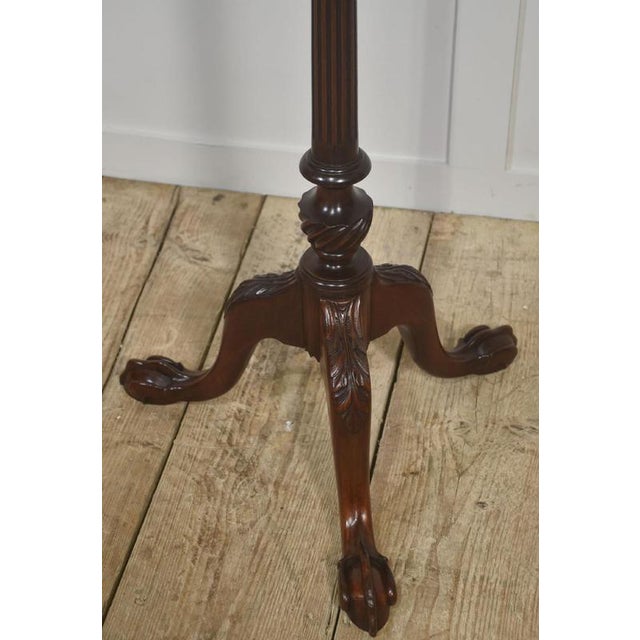 Brown Tall Mahogany Tripod Wine Table, 1890s For Sale - Image 8 of 9