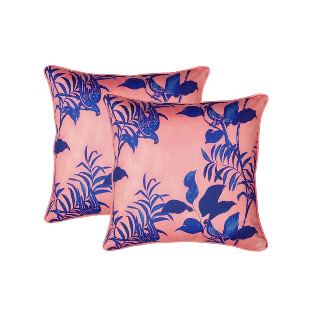 This decorative pillow showcases Parrots, one of French artist Paule Marrot’s most iconic designs, celebrated for its...