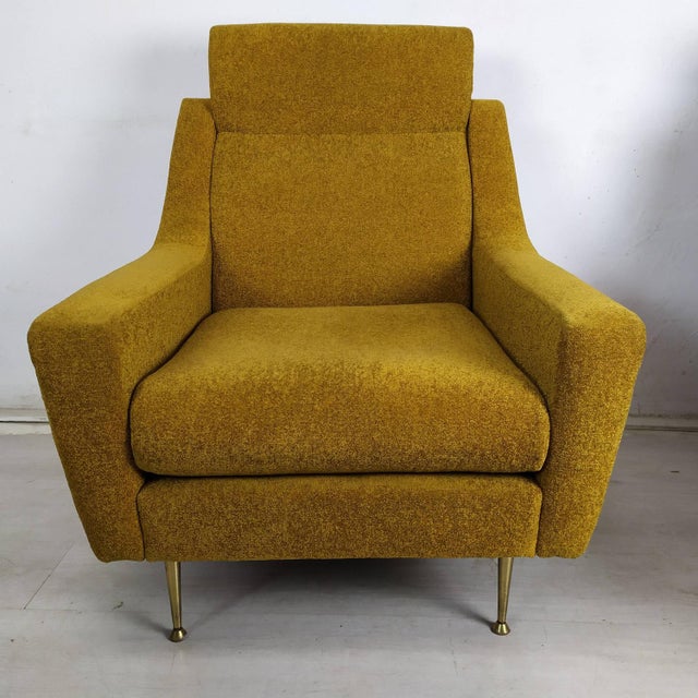 Goldenrod Set of Vintage Mustard Velvet Armchairs, 1960s For Sale - Image 8 of 18