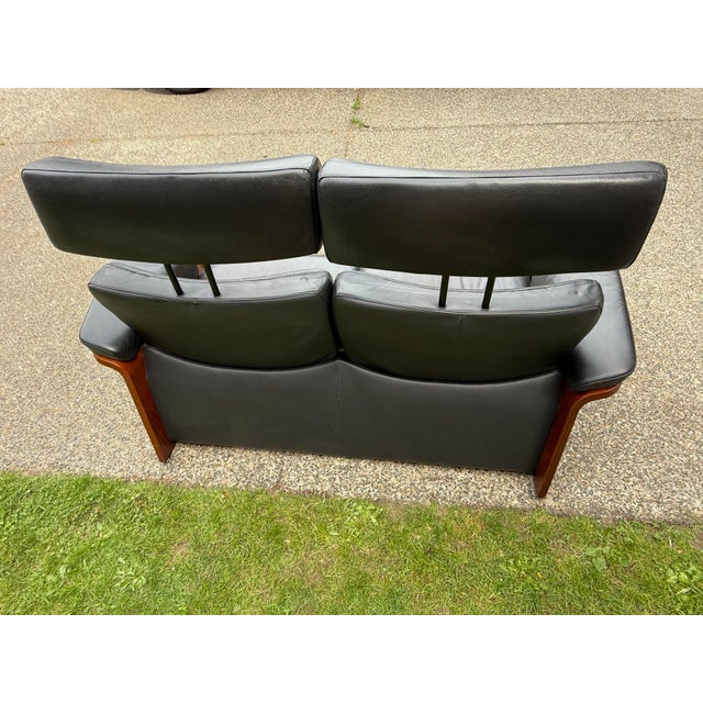 Ekornes Stressless Reclining Leather Loveseat Sofa For Sale - Image 9 of 10