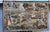 This is a beautiful tapestry depicting the hunt. The background is with trees, river and castle.