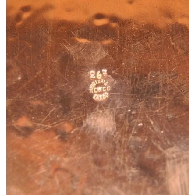 Mid Century Modern Copper Platter W/ Sterling Figures Surround C.1950s For Sale - Image 9 of 10