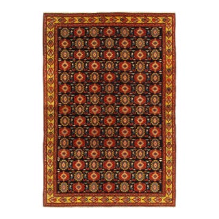 Pasargad DC Black Color Fine Hand Knotted Antique Rug For Sale