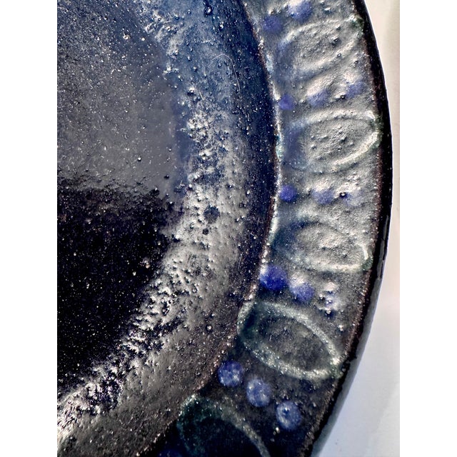 Studio Ceramic Art Plates with Modernist Decor, Germany, 1960s, Set of 2 For Sale - Image 4 of 18