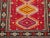Red Vintage Persian Tribal Area Rug, Handwoven Geometric Pattern, Red and Blue, 4’ X 4’ For Sale - Image 8 of 12