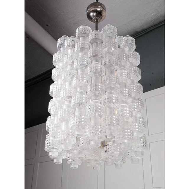 Large Chandelier Model Festival attributed to Gert Nyström for Orrefors, 1960s For Sale - Image 6 of 12