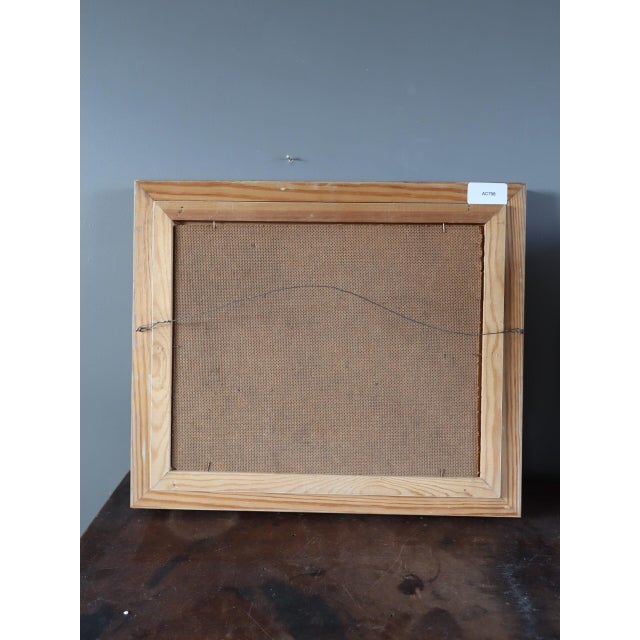 1955 Mid-Century Modern 'Woodland Rhythm' Vintage Swedish Abstract Cubist Landscape Oil Painting, Framed For Sale - Image 11 of 11