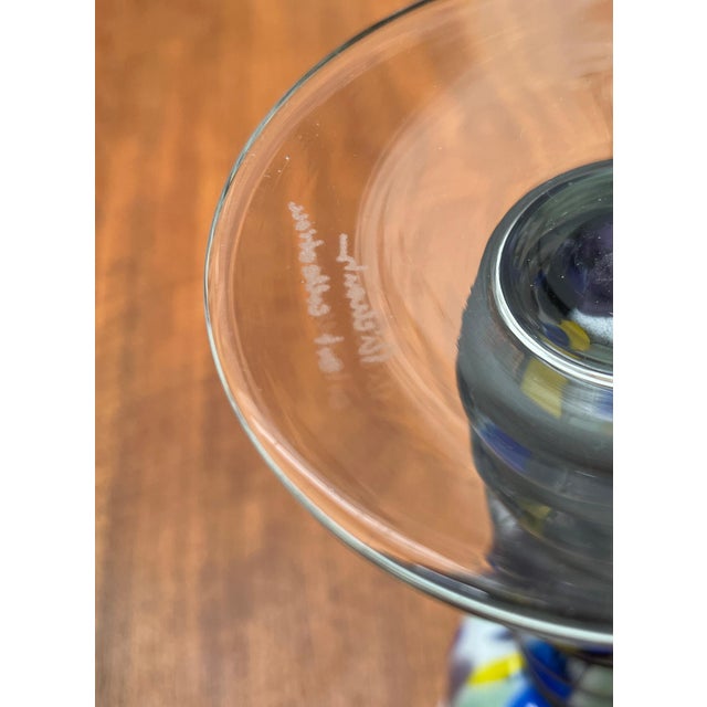 Postmodern Metal and Art Glass Goblet by Hans Jürgen Richartz for Richartz Art Collection, 1980s For Sale - Image 9 of 14