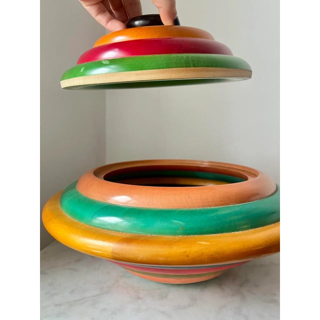 Vintage Wooden Centerpiece Box by Pietro Manzoni, Italy, 1970s For Sale - Image 4 of 12