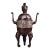 Bronze & Silver-Inlaid Tripod Censer With Elephant Legs & Bagua Lid For Sale