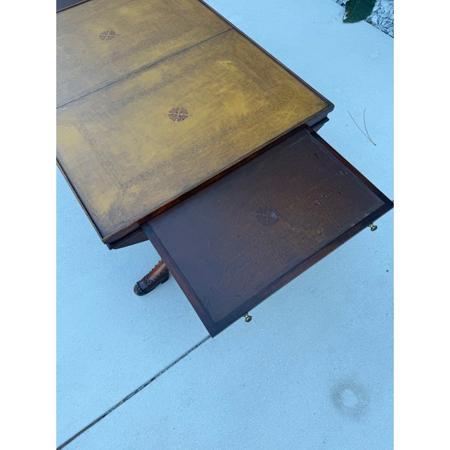 Theodore Alexander Leather Top Shoe Foot Coffee Table For Sale In West Palm - Image 6 of 9