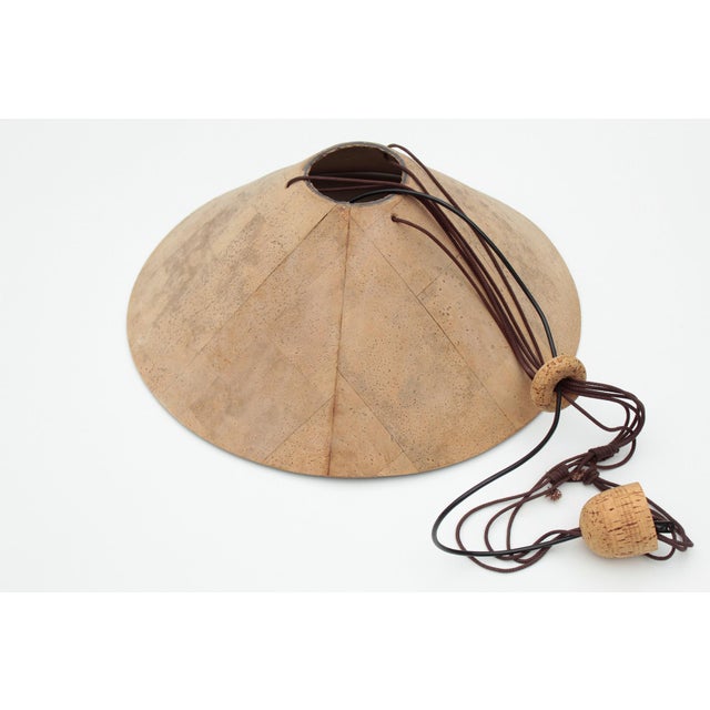 Large Cork Hanging Lamp by Willhelm Zanoth and Ingo Maurer for Design M, 1970s For Sale - Image 9 of 18