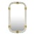 Murano Mirror With Twisted Clear Glass and Brass Details For Sale