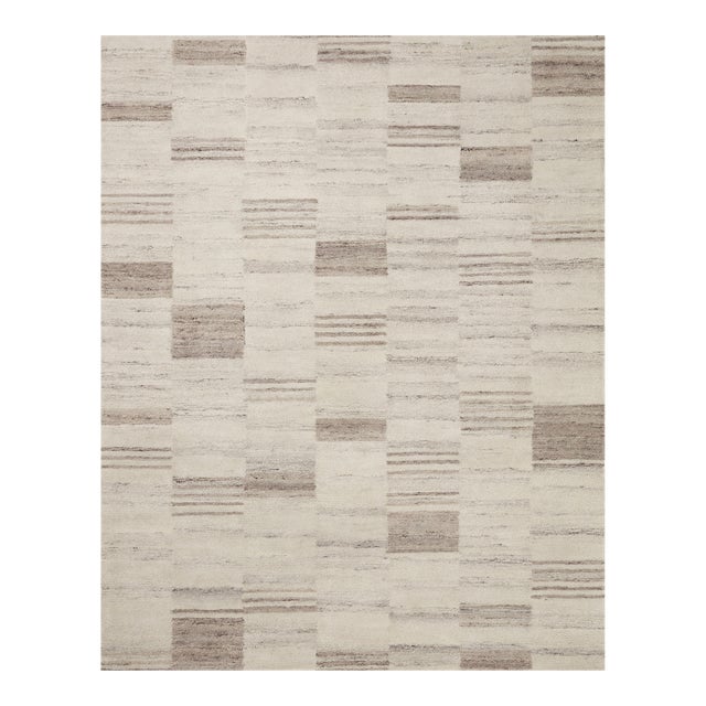 Amber Lewis x Loloi Rocky Ivory / Dove 5'-0" x 7'-6" Area Rug For Sale