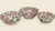 Offered is a rare set of three identical but different sized, hand painted Famille Rose porcelain bowls with finely...