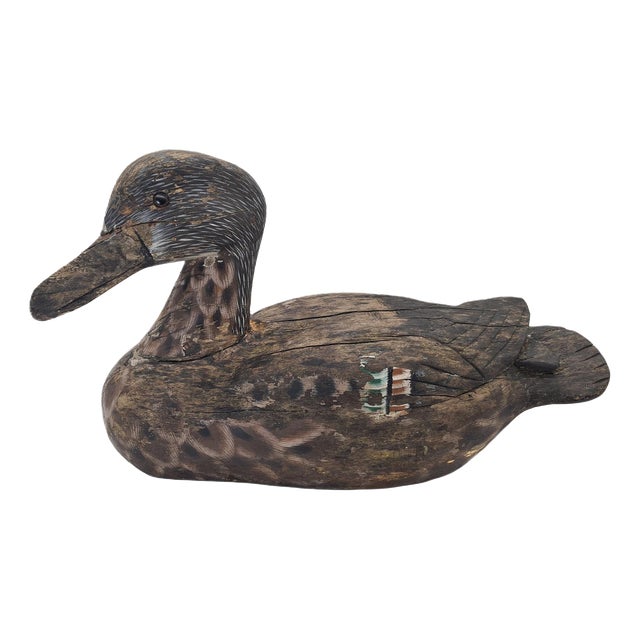20th Century Wooden Duck Hunting Decoy, 1890s For Sale
