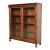 R. J. Horner Style Antique American Empire Carved Mahogany Glass Front Double Bookcase, Circa 1890s For Sale