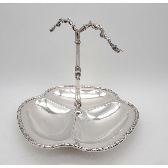 Art Nouveau Silver-Plated Handled Candy Tray from Wiskemann, 1930s For Sale - Image 3 of 15