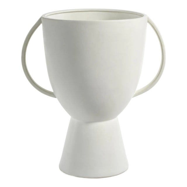 Lampton Matt White Ceramic Vase For Sale