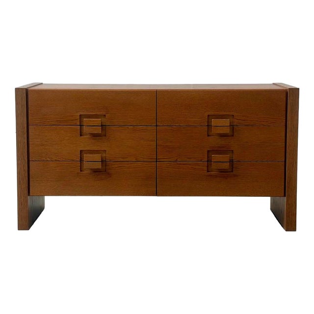 Mid-Century Brutalist Oak Sideboard, 1960s For Sale