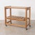 Wonderful two tier oak wood bar cart in the style of Guillerme et Chambron from France, 1950's. Rectangular top and...