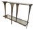 Mid-Century Wall-Mounted Console Table in Brass with Glass Shelf, 1960 For Sale