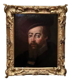 Spanish School Artist, Portrait of Philip II, 17th Century, Oil on Canvas, Framed