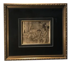 Vollard Etching Print After Edgar Degas, Framed