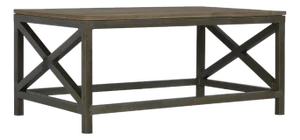 Industrial Mango Wood and Iron Coffee Table