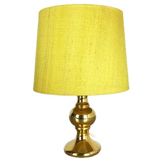 Golden Glass Table Lamp by Uno & Östen Kristiansson for Luxus, 1970s For Sale